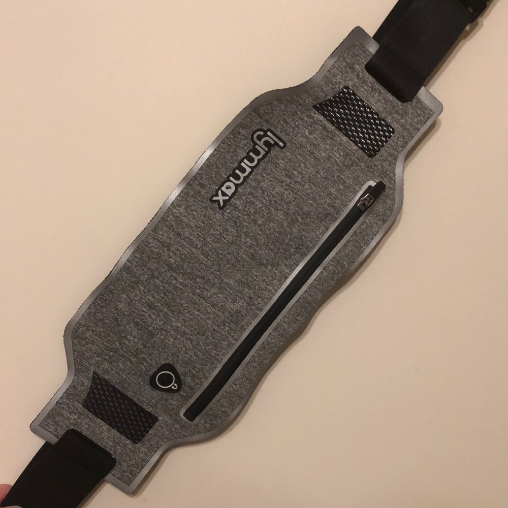 Gray Lymmax adjustable running belt bag